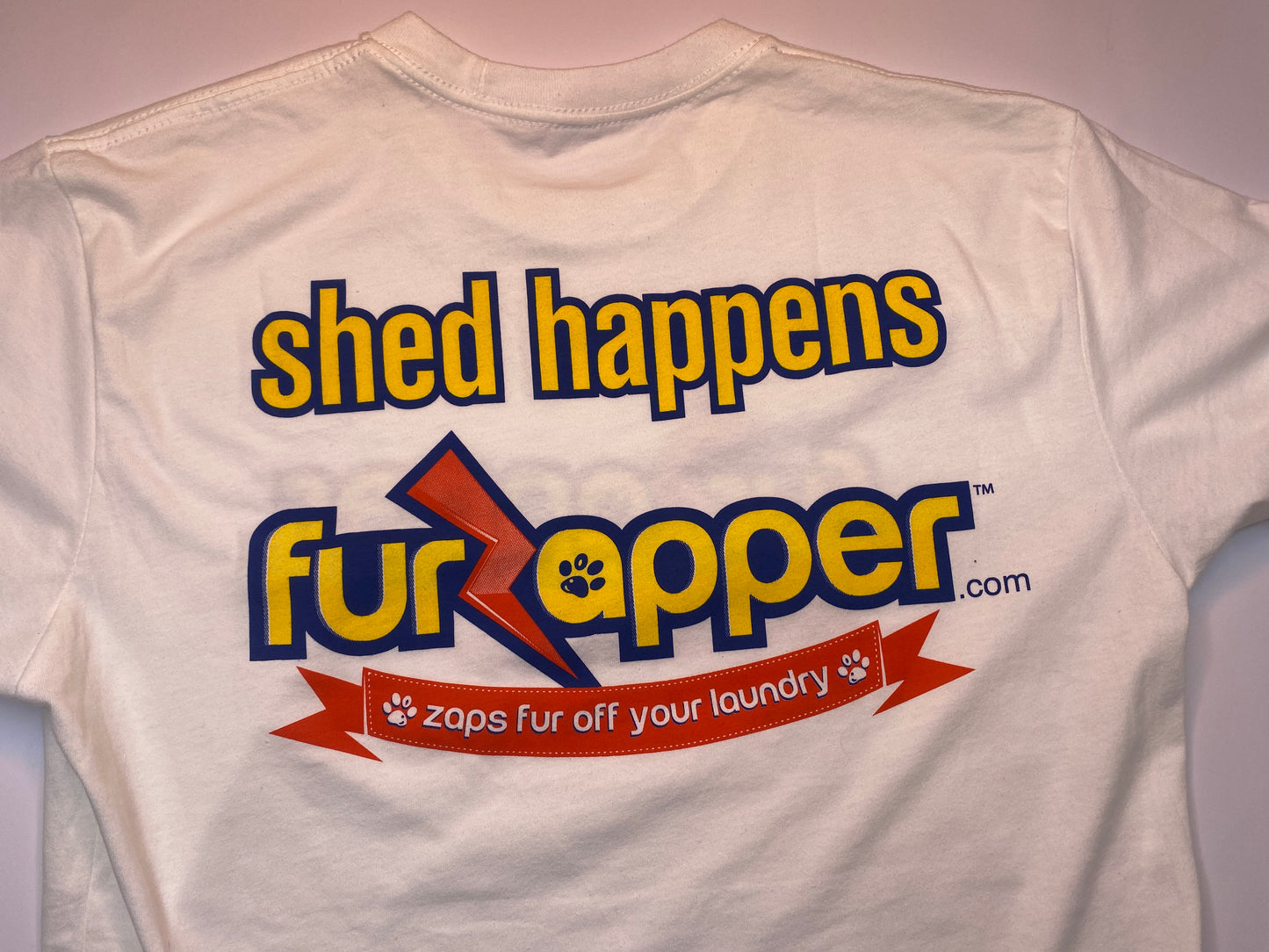 White FurZapper Short Sleeve T-Shirt