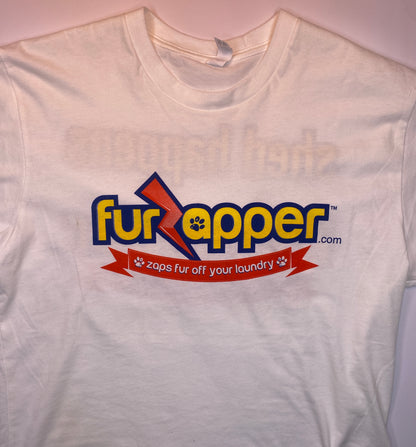 White FurZapper Short Sleeve T-Shirt